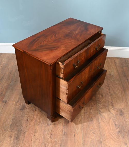 VICTORIAN MAHOGANY CHEST DRAWERS 1880 COMMODE - ADDITIONAL PHOTO 4