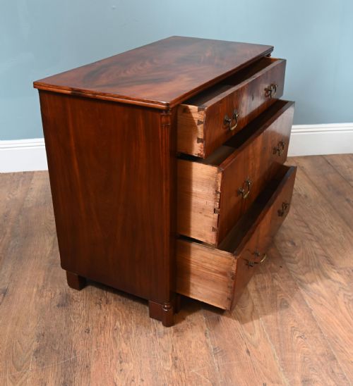 VICTORIAN MAHOGANY CHEST DRAWERS 1880 COMMODE - ADDITIONAL PHOTO 5