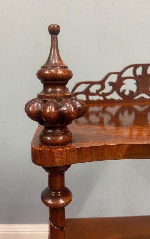 VICTORIAN WALNUT WHATNOT BOOKCASE SHELF UNIT 1880 ETAGERE - ADDITIONAL PHOTO 1