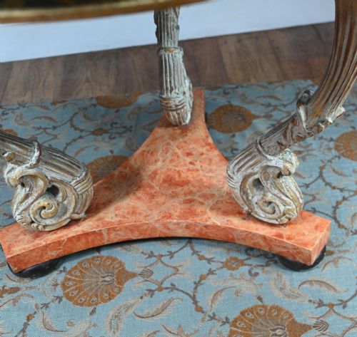 ITALIAN NEO CLASSICAL CENTRE TABLE SCAGLIOLA TOP - ADDITIONAL PHOTO 7