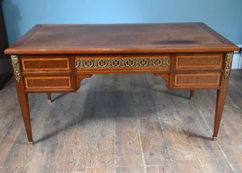 FRENCH ANTIQUE DESK DIRECTOIRE BUREAU PLAT 1880 - ADDITIONAL PHOTO 2