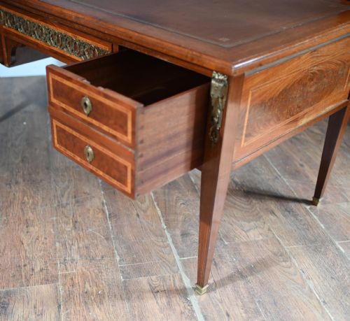FRENCH ANTIQUE DESK DIRECTOIRE BUREAU PLAT 1880 - ADDITIONAL PHOTO 3
