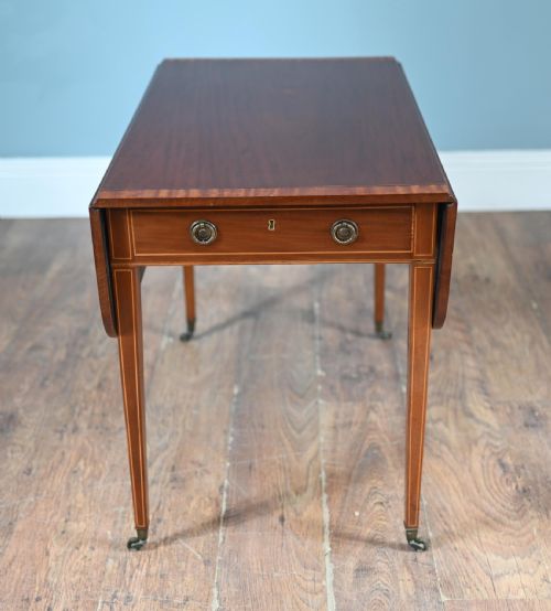 REGENCY PEMBROKE TABLE MAHOGANY SIDE DROP LEAF - ADDITIONAL PHOTO 1