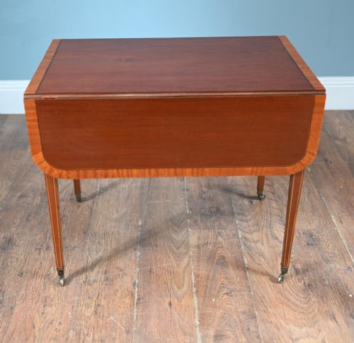 REGENCY PEMBROKE TABLE MAHOGANY SIDE DROP LEAF - ADDITIONAL PHOTO 3