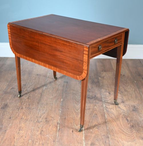 REGENCY PEMBROKE TABLE MAHOGANY SIDE DROP LEAF - ADDITIONAL PHOTO 5