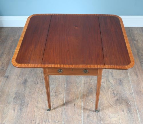 REGENCY PEMBROKE TABLE MAHOGANY SIDE DROP LEAF - ADDITIONAL PHOTO 6