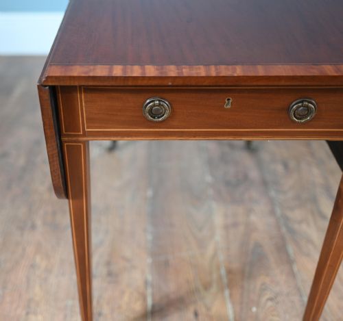 REGENCY PEMBROKE TABLE MAHOGANY SIDE DROP LEAF - ADDITIONAL PHOTO 8