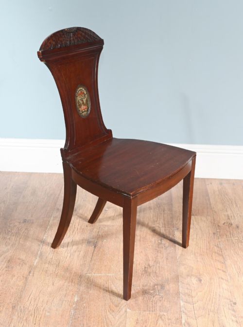 PERIOD REGENCY HALL CHAIR MAHOGANY 1810 ACCENT - ADDITIONAL PHOTO 2