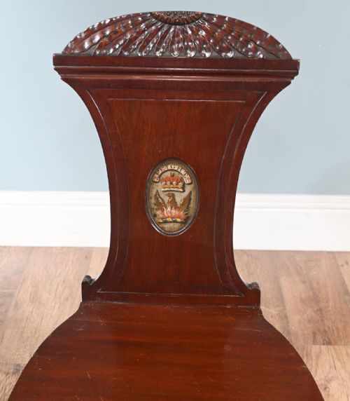 PERIOD REGENCY HALL CHAIR MAHOGANY 1810 ACCENT - ADDITIONAL PHOTO 4