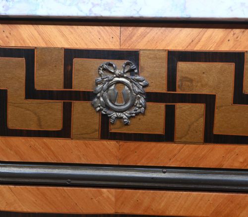 LOUIS XV COMMODE CHEST MARQUETRY INLAY 1880 - ADDITIONAL PHOTO 1
