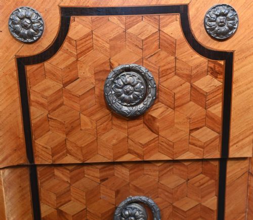 LOUIS XV COMMODE CHEST MARQUETRY INLAY 1880 - ADDITIONAL PHOTO 2