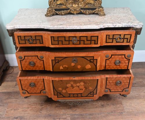 LOUIS XV COMMODE CHEST MARQUETRY INLAY 1880 - ADDITIONAL PHOTO 7