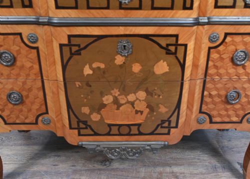 LOUIS XV COMMODE CHEST MARQUETRY INLAY 1880 - ADDITIONAL PHOTO 11