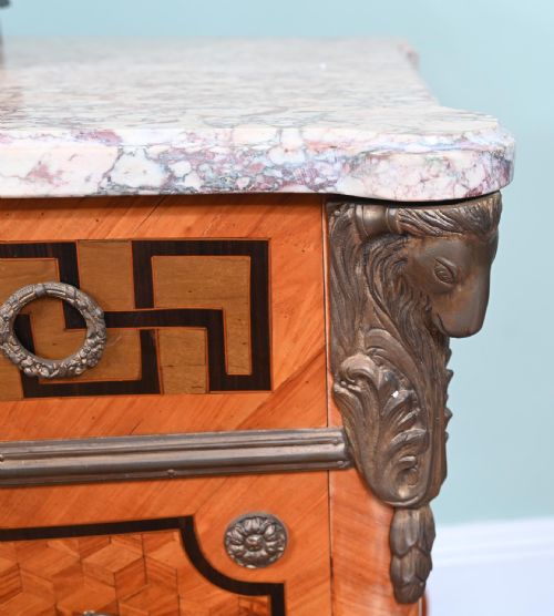 LOUIS XV COMMODE CHEST MARQUETRY INLAY 1880 - ADDITIONAL PHOTO 12