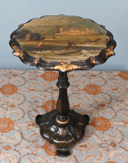 VICTORIAN PAINTED SIDE TABLE 1880 OSBOURNE HOUSE QUEEN VICTORIA
