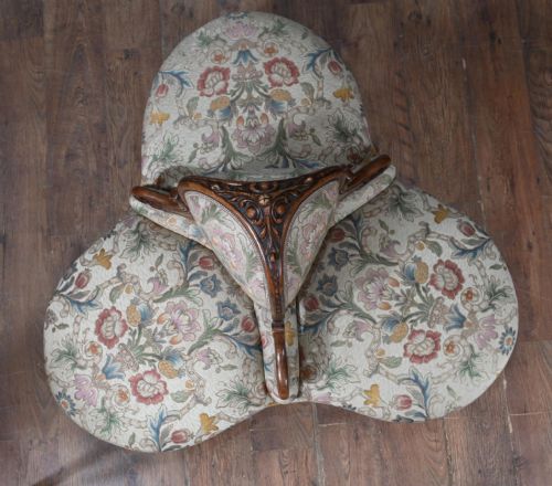 fig 1. Victorian Conversation Seat Gossip Couch 1880 Sofa