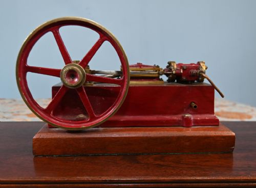 fig 1. Antique Steam Engine Scale Model Cast Steampunk