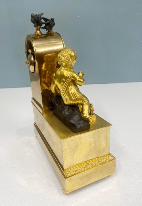 FRENCH GILT WATERFALL CLOCK HENRY DASSON 1843 - ADDITIONAL PHOTO 4