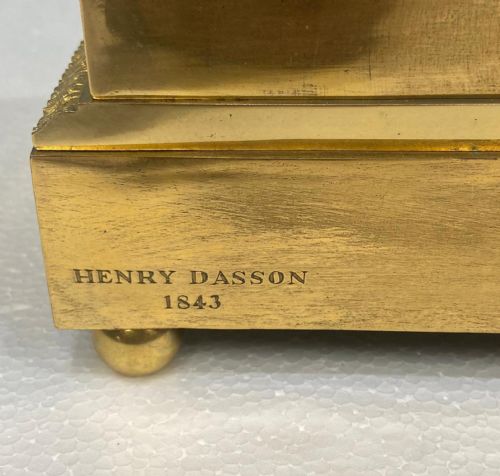 FRENCH GILT WATERFALL CLOCK HENRY DASSON 1843 - ADDITIONAL PHOTO 5