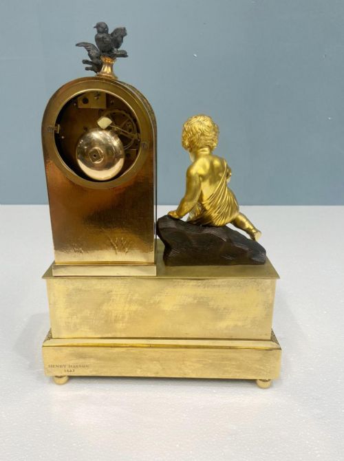 FRENCH GILT WATERFALL CLOCK HENRY DASSON 1843 - ADDITIONAL PHOTO 6