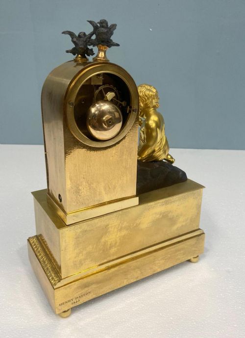 FRENCH GILT WATERFALL CLOCK HENRY DASSON 1843 - ADDITIONAL PHOTO 8