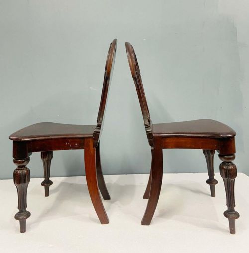PAIR REGENCY HALL CHAIRS GILLOWS MAHOGANY 1820 - ADDITIONAL PHOTO 1