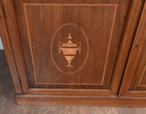 EDWARDIAN BOOKCASE CABINET MAHOGANY HEPPLEWHITE 1910 - ADDITIONAL PHOTO 1