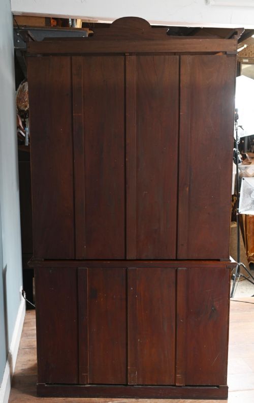 EDWARDIAN BOOKCASE CABINET MAHOGANY HEPPLEWHITE 1910 - ADDITIONAL PHOTO 2