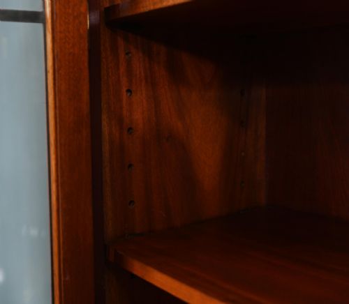 EDWARDIAN BOOKCASE CABINET MAHOGANY HEPPLEWHITE 1910 - ADDITIONAL PHOTO 7