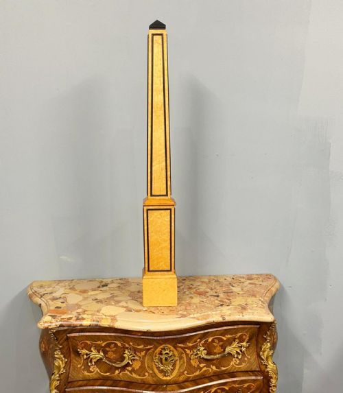 PAIR GRAND TOUR OBELISKS ITALIAN SATINWOOD EBONIZED TRIM - ADDITIONAL PHOTO 5