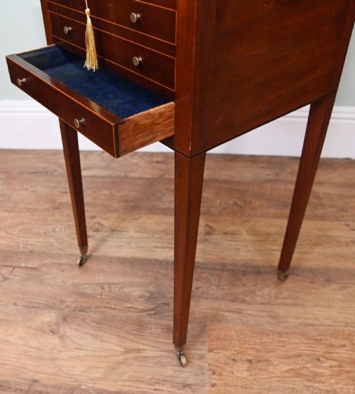 VICTORIAN COLLECTORS CABINET CHEST MAHOGANY DISPLAY 1880 - ADDITIONAL PHOTO 1