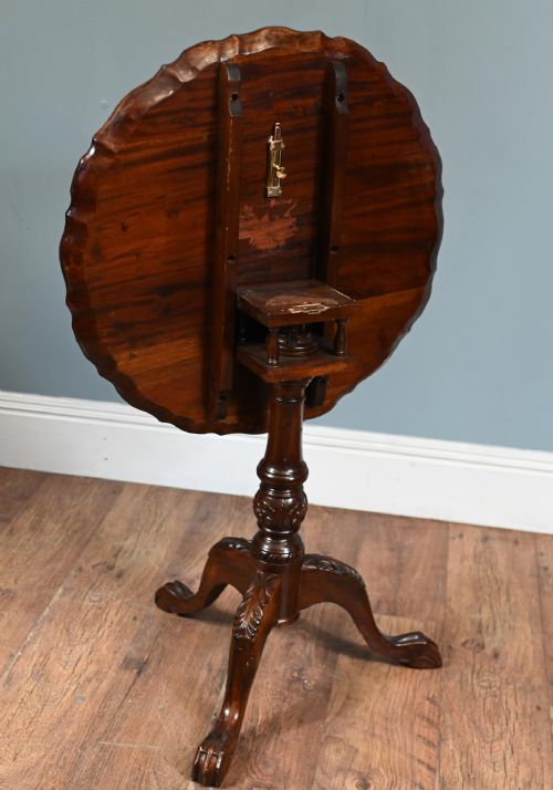 GEORGIAN REVIVAL TILT TOP TABLE WINE SIDE MAHOGANY - ADDITIONAL PHOTO 1