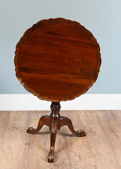 GEORGIAN REVIVAL TILT TOP TABLE WINE SIDE MAHOGANY - ADDITIONAL PHOTO 3