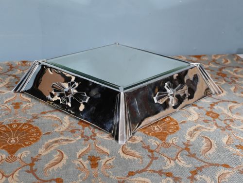 ART DECO SILVER PLATE CAKE STAND WEDDING DISPLAY ORIGINAL BOX 1920 - ADDITIONAL PHOTO 3