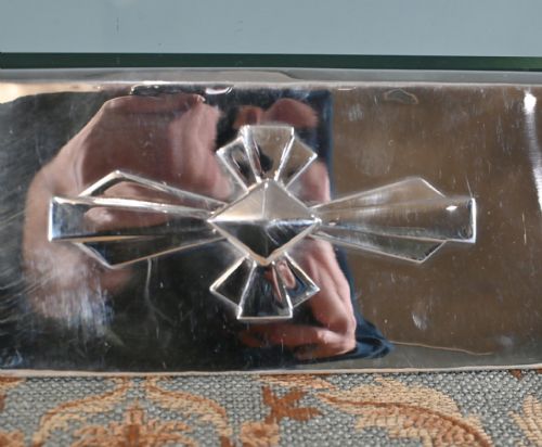 ART DECO SILVER PLATE CAKE STAND WEDDING DISPLAY ORIGINAL BOX 1920 - ADDITIONAL PHOTO 7