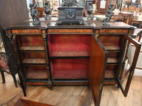 fig 1. Victorian Ebonised Sideboard Amboyna Server Credenza 1880