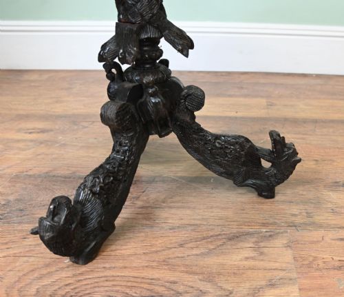 BURMESE SIDE TABLE CARVED TIP TOP OCCASIONAL BURMA 1880 - ADDITIONAL PHOTO 1