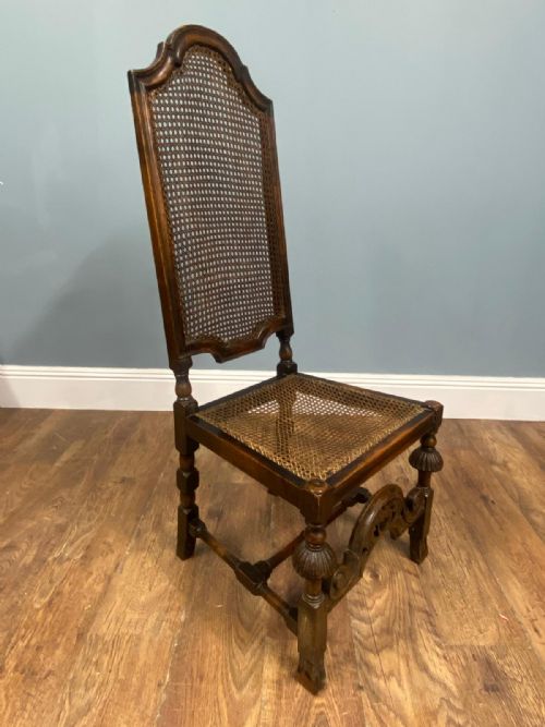 SET 4 CARVED CHAIRS CANE WEAVED CROMWELLIAN FARMHOUSE 1890 - ADDITIONAL PHOTO 20