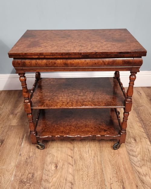 VICTORIAN BUTLERS TROLLEY WHATNOT BOOKSHELF 1890