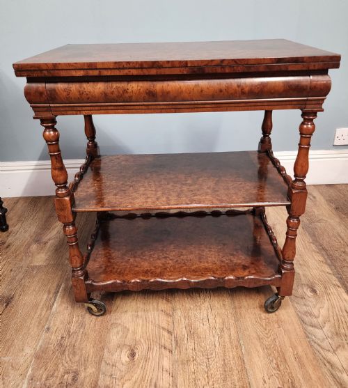 VICTORIAN BUTLERS TROLLEY WHATNOT BOOKSHELF 1890 - ADDITIONAL PHOTO 1