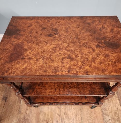 VICTORIAN BUTLERS TROLLEY WHATNOT BOOKSHELF 1890 - ADDITIONAL PHOTO 2