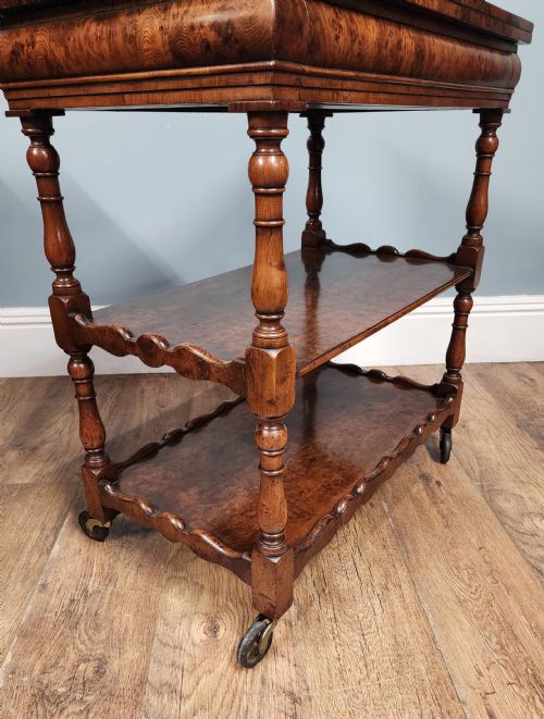 VICTORIAN BUTLERS TROLLEY WHATNOT BOOKSHELF 1890 - ADDITIONAL PHOTO 5