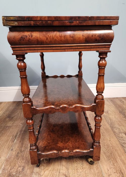 VICTORIAN BUTLERS TROLLEY WHATNOT BOOKSHELF 1890 - ADDITIONAL PHOTO 8