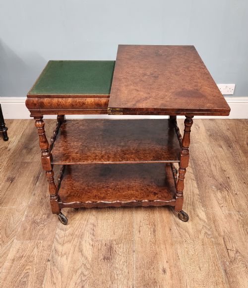 VICTORIAN BUTLERS TROLLEY WHATNOT BOOKSHELF 1890 - ADDITIONAL PHOTO 9