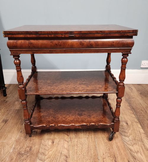 VICTORIAN BUTLERS TROLLEY WHATNOT BOOKSHELF 1890 - ADDITIONAL PHOTO 10