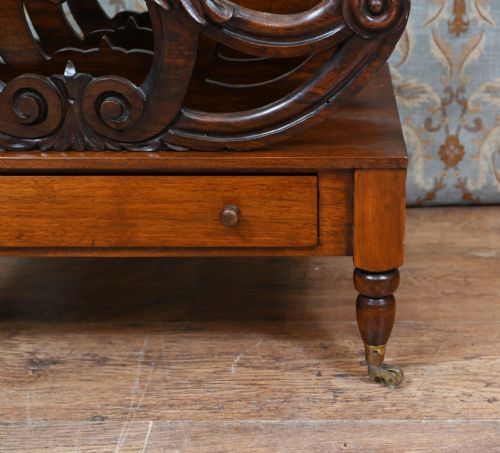 WILLIAM IV CANTERBURY MAHOGANY MAGAZINE MUSIC RACK CABINET - ADDITIONAL PHOTO 3