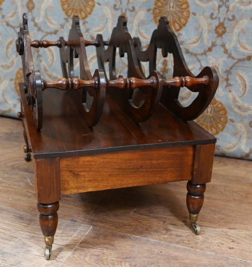 WILLIAM IV CANTERBURY MAHOGANY MAGAZINE MUSIC RACK CABINET - ADDITIONAL PHOTO 5