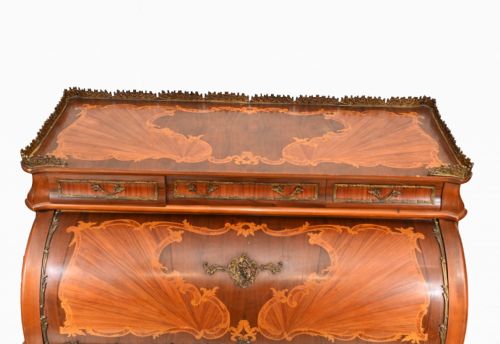 FRENCH ROLL TOP DESK LOUIS XVI INLAY BUREAU - ADDITIONAL PHOTO 11