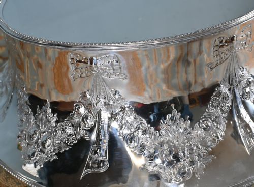 EDWARDIAN SILVER PLATE CAKE STAND SHEFFIELD MAPPIN AND WEBB PLATTER TAZZA - ADDITIONAL PHOTO 2