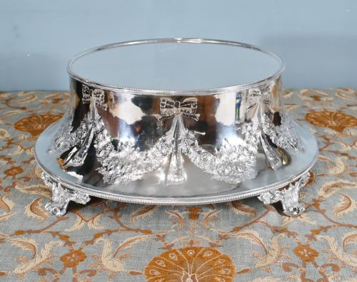 EDWARDIAN SILVER PLATE CAKE STAND SHEFFIELD MAPPIN AND WEBB PLATTER TAZZA - ADDITIONAL PHOTO 5